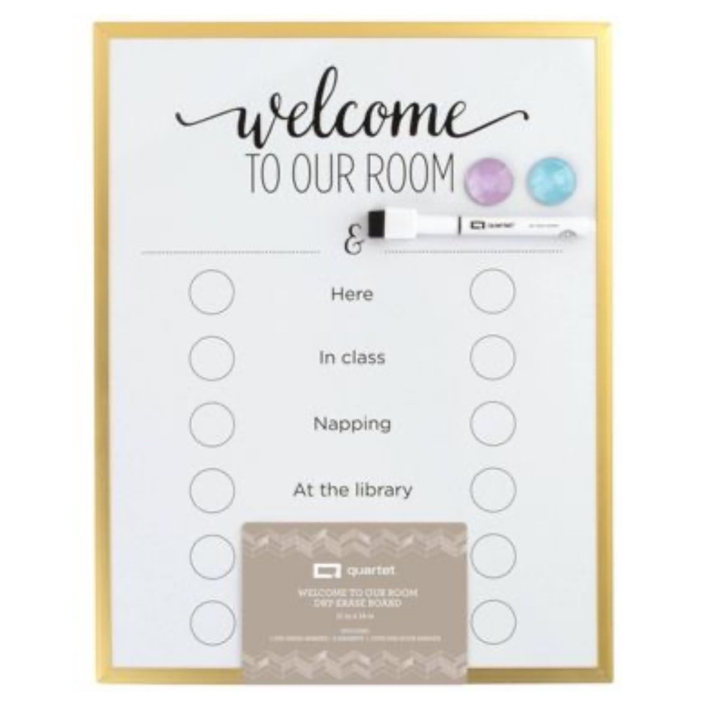 Quartet Welcome to our Room Dry Erase Board